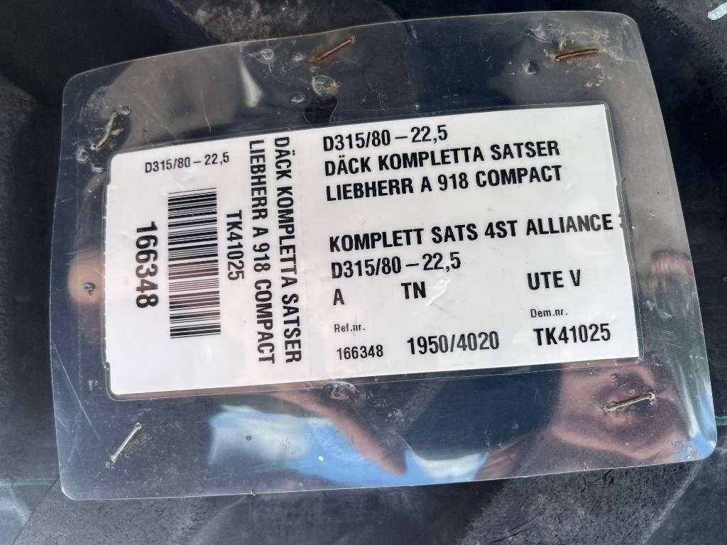 Alliance 315/80-22,5 till Liebherr A 918 - الإطارات - آلات البناء: صور 2 Alliance 315/80-22,5 till Liebherr A 918 - الإطارات - آلات البناء: صور 2