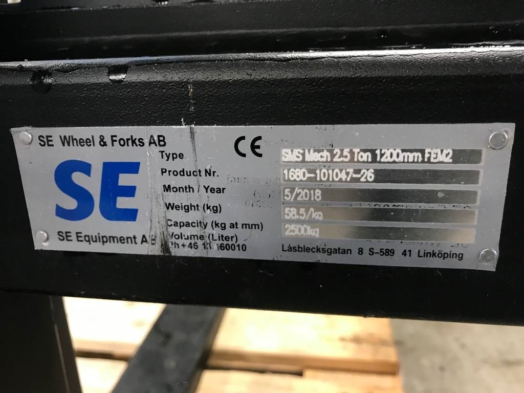 Pallgafflar 2,5 ton SMS / Trima SE - شوكات - آلات البناء: صور 5 Pallgafflar 2,5 ton SMS / Trima SE - شوكات - آلات البناء: صور 5