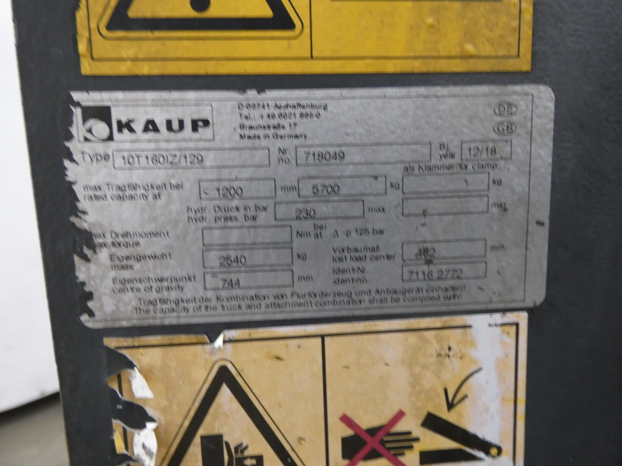 Kaup 10T160/7/129 - ملحقات - معدات المناولة: صور 5 Kaup 10T160/7/129 - ملحقات - معدات المناولة: صور 5