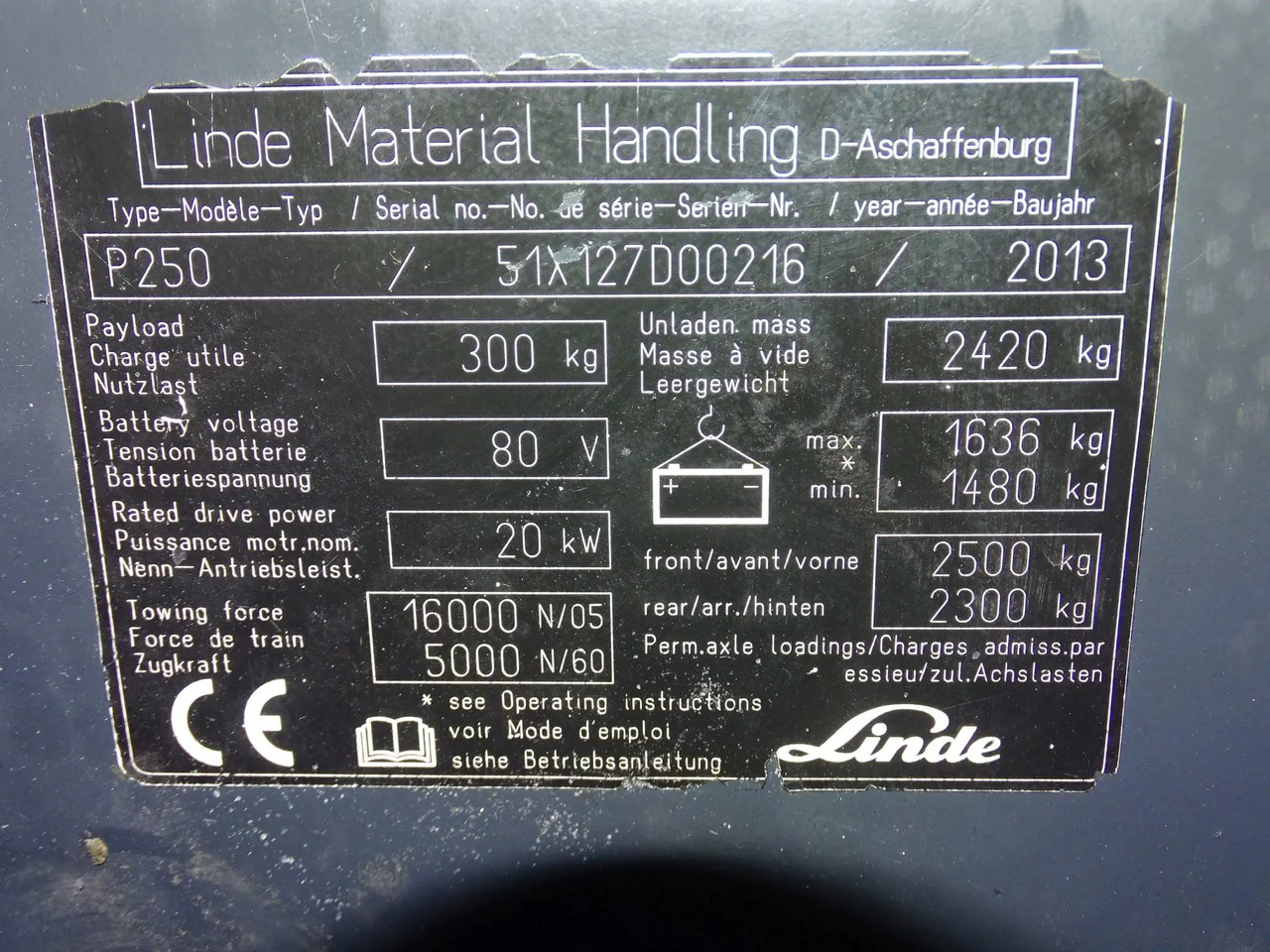 Linde P250 - جرار السحب الكهربائي: صور 5 Linde P250 - جرار السحب الكهربائي: صور 5