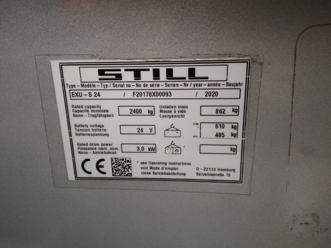 STILL EXU-S24/2400mm - معدات الرفع منخفض المستوى: صور 2 STILL EXU-S24/2400mm - معدات الرفع منخفض المستوى: صور 2