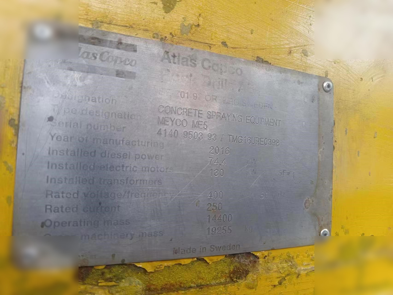 2016 EPIROC MEYCO ME5 MOUNTED ON 2016 ATLAS ARK254K - مضخة خرسانة: صور 5 2016 EPIROC MEYCO ME5 MOUNTED ON 2016 ATLAS ARK254K - مضخة خرسانة: صور 5