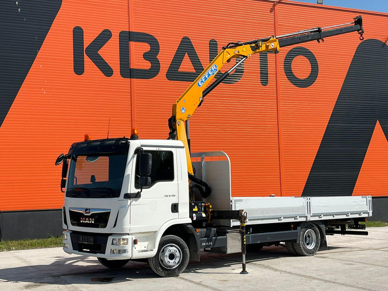 MAN TGL 8.190 4x2 EFFER 80.2/2S / PLATFORM L=5250 mm - شاحنات مسطحة, شاحنة كرين: صور 1 MAN TGL 8.190 4x2 EFFER 80.2/2S / PLATFORM L=5250 mm - شاحنات مسطحة, شاحنة كرين: صور 1