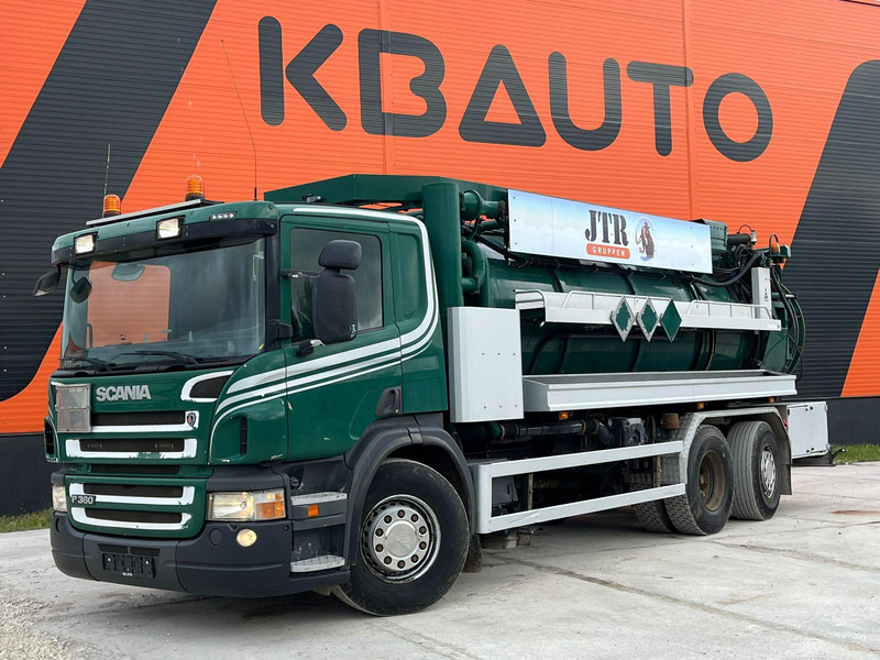 Scania P 360 6x2*4 Larsen A/S TANK 10000 l / VACUUM Vacustar W1300R / PRESSURE Uraca F716 - فراغ شاحنة: صور 1 Scania P 360 6x2*4 Larsen A/S TANK 10000 l / VACUUM Vacustar W1300R / PRESSURE Uraca F716 - فراغ شاحنة: صور 1