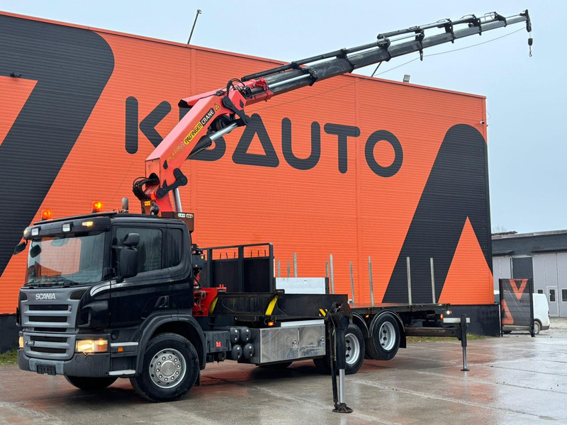 Scania P 380 6x2 PK 44002 + WINCH / PLATFORM L=6090 mm - شاحنات مسطحة, شاحنة كرين: صور 1 Scania P 380 6x2 PK 44002 + WINCH / PLATFORM L=6090 mm - شاحنات مسطحة, شاحنة كرين: صور 1