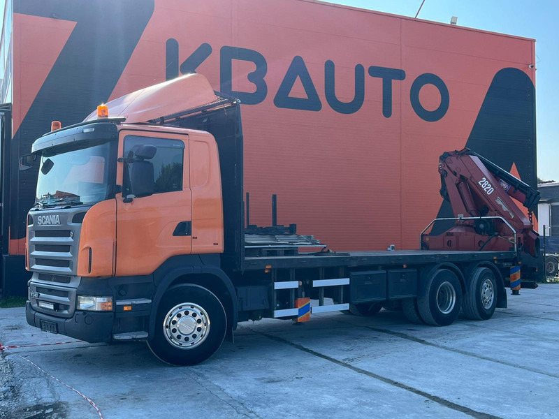 Scania R 340 6x2*4 HMF 2823-K6 + JIB / PLATFORM L=7293 mm - شاحنات مسطحة, شاحنة كرين: صور 2 Scania R 340 6x2*4 HMF 2823-K6 + JIB / PLATFORM L=7293 mm - شاحنات مسطحة, شاحنة كرين: صور 2