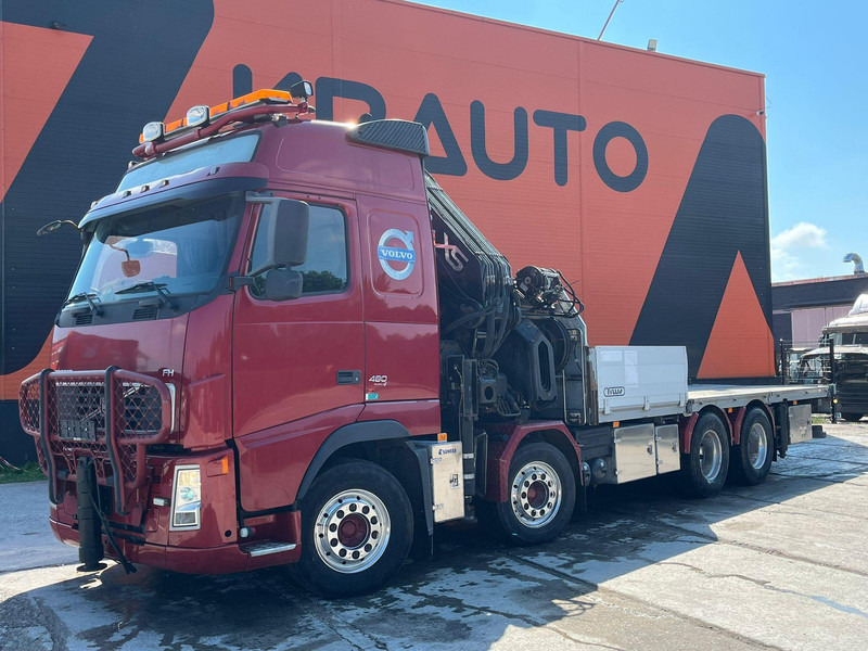 Volvo FH 480 8x4 HIAB 1055E-8 / WINCH / PLATFORM L=6928 mm - شاحنات مسطحة, شاحنة كرين: صور 2 Volvo FH 480 8x4 HIAB 1055E-8 / WINCH / PLATFORM L=6928 mm - شاحنات مسطحة, شاحنة كرين: صور 2