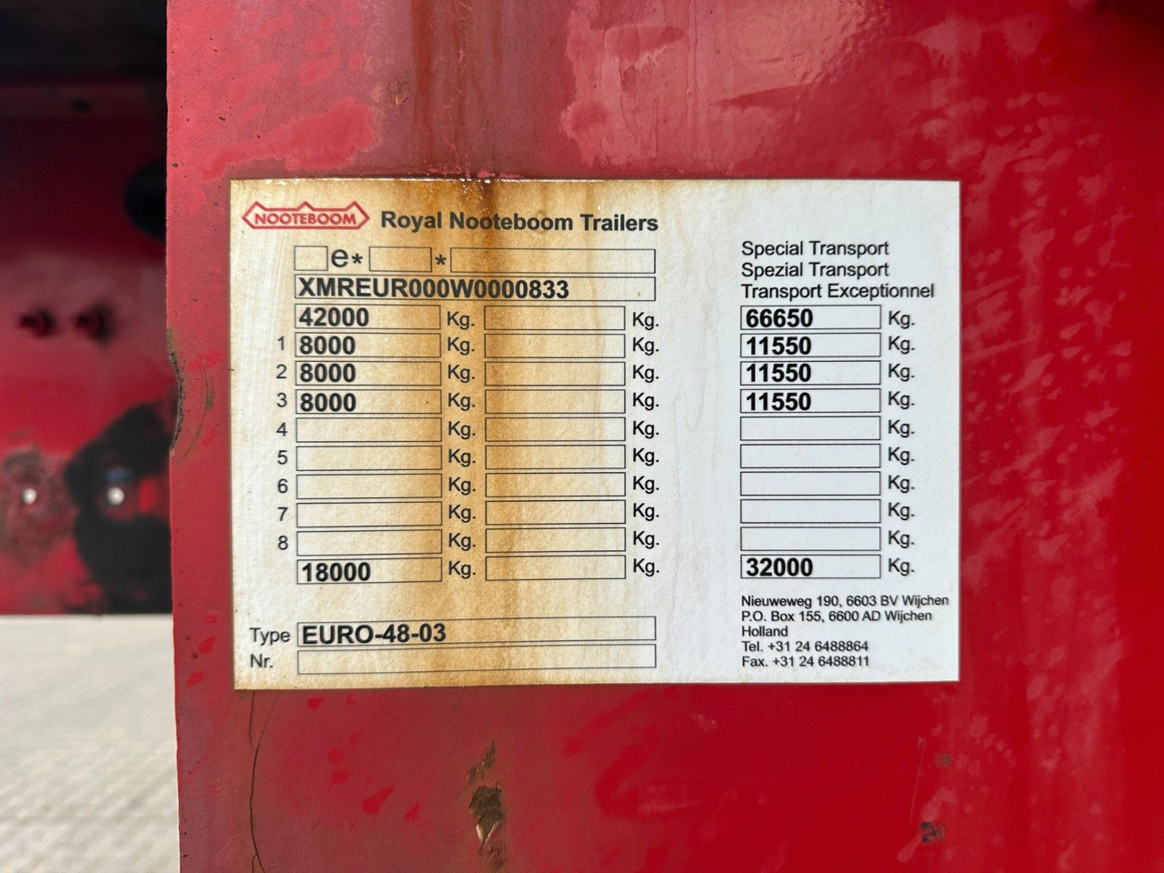 Nooteboom 3 achs tiefbett / Kesselbrücke - عربة مسطحة منخفضة نصف مقطورة: صور 4 Nooteboom 3 achs tiefbett / Kesselbrücke - عربة مسطحة منخفضة نصف مقطورة: صور 4