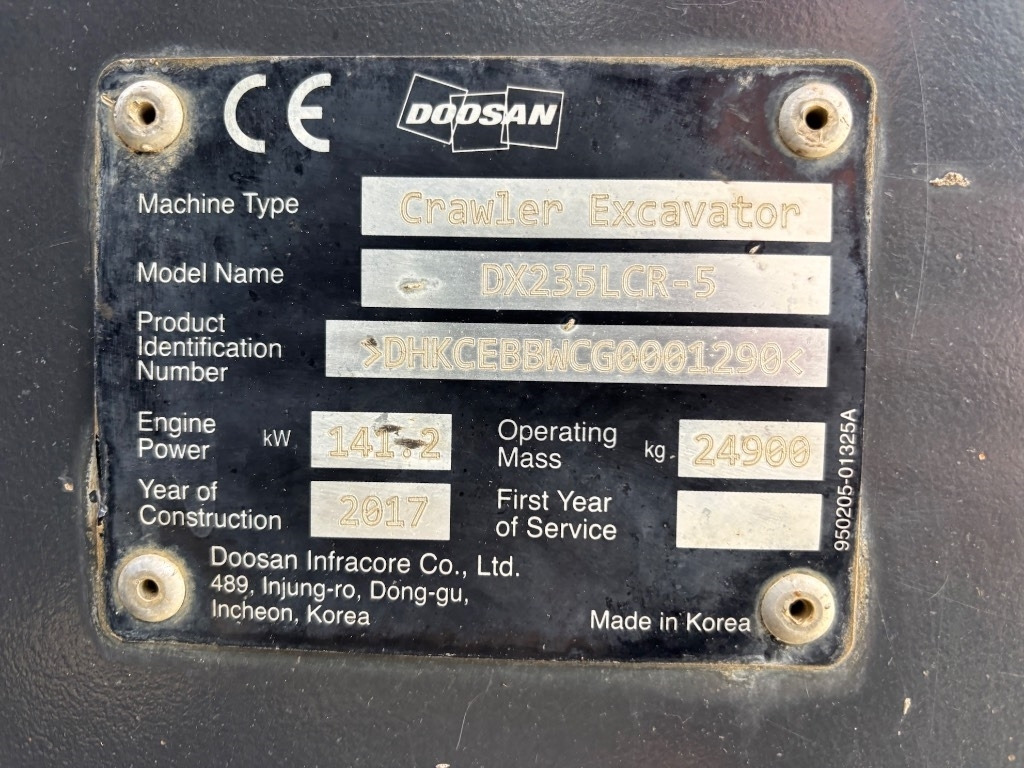 حفارات زحافة Doosan DX 235 LCR-5 - DX235 - DX235LCR - 235: صور 17