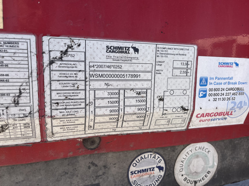 بصندوق مغلق نصف مقطورة Schmitz Cargobull SCB S2 / Box Trailer / 2 axle / Loadlift / APK TUV 02-26: صور 7