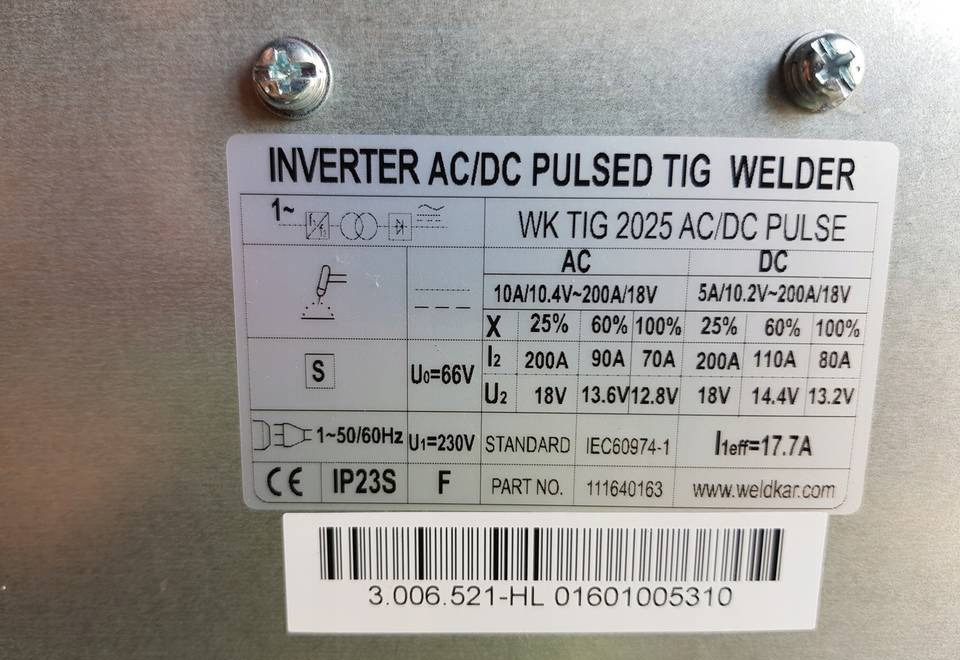 Spawarka Tig CEBORA WK 2025 AC/DC Puls, 200 A - ادوات لحام: صور 2 Spawarka Tig CEBORA WK 2025 AC/DC Puls, 200 A - ادوات لحام: صور 2