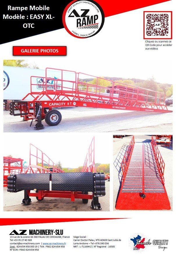منحدر تحميل جديد AZ RAMP-EASY XL-8 OTC . Mobil Loading Ramp  WIDE With Level Off, 8 t Capacity: صور 7