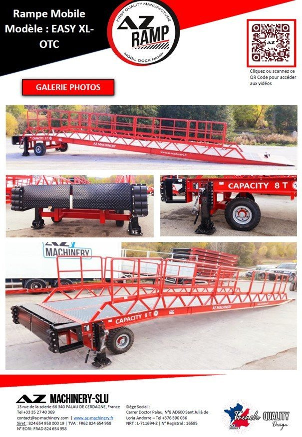 منحدر تحميل جديد AZ RAMP-EASY XL-8 OTC . Mobil Loading Ramp  WIDE With Level Off, 8 t Capacity: صور 6