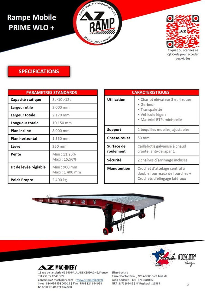 AZ RAMP-PRIME PRIME WLO + 8 . Industrial Mobil Loading Ramp - منحدر تحميل: صور 4 AZ RAMP-PRIME PRIME WLO + 8 . Industrial Mobil Loading Ramp - منحدر تحميل: صور 4