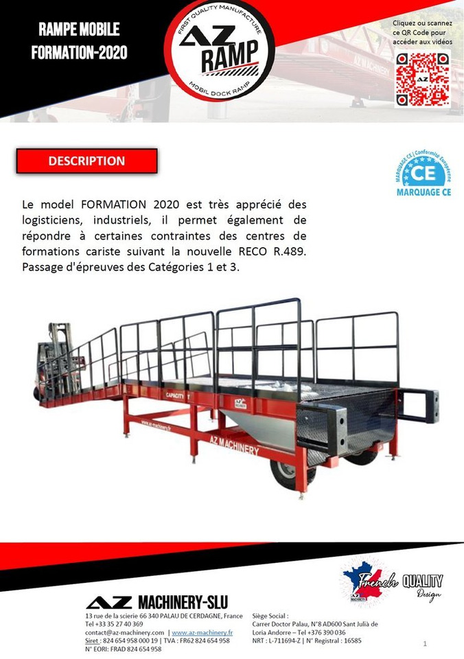 Fixed loading ramp AZ RAMP-FORMATION 2020- 8 Ton - منحدر تحميل: صور 3 Fixed loading ramp AZ RAMP-FORMATION 2020- 8 Ton - منحدر تحميل: صور 3