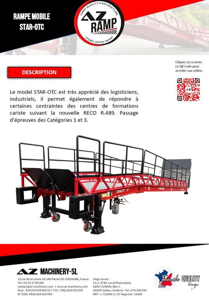 Loading Ramp with with hydraulic folding bridge - AZ RAMP - STAR-OTC- 8T. 8 ton capacity - منحدر تحميل: صور 2 Loading Ramp with with hydraulic folding bridge - AZ RAMP - STAR-OTC- 8T. 8 ton capacity - منحدر تحميل: صور 2