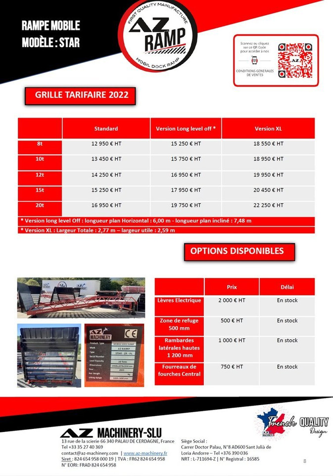 Loading Ramp with with hydraulic tilting bridge - AZ RAMP - STAR- 8T. 8 ton capacity - منحدر تحميل: صور 3 Loading Ramp with with hydraulic tilting bridge - AZ RAMP - STAR- 8T. 8 ton capacity - منحدر تحميل: صور 3