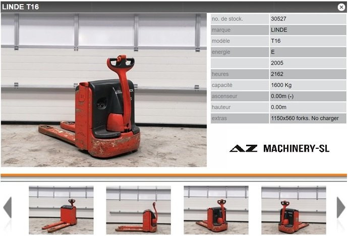 Used Electric Pallet Truck-Fenwick-T16 - معدات الرفع منخفض المستوى: صور 1 Used Electric Pallet Truck-Fenwick-T16 - معدات الرفع منخفض المستوى: صور 1