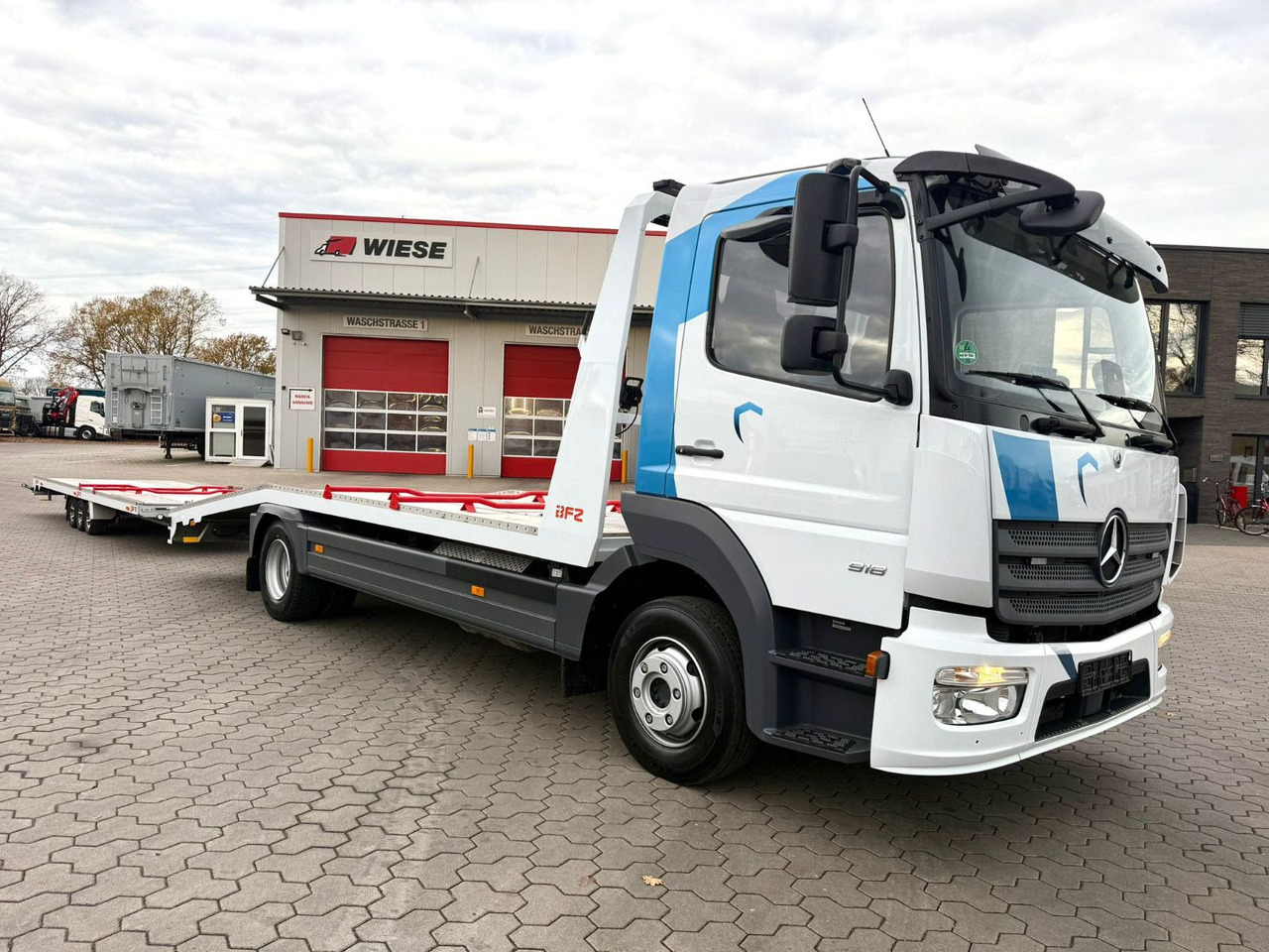 Mercedes-Benz Atego 918L Autotransporter mit BFZ Anhänger - شاحنة نقل سيارات شاحنة: صور 2 Mercedes-Benz Atego 918L Autotransporter mit BFZ Anhänger - شاحنة نقل سيارات شاحنة: صور 2
