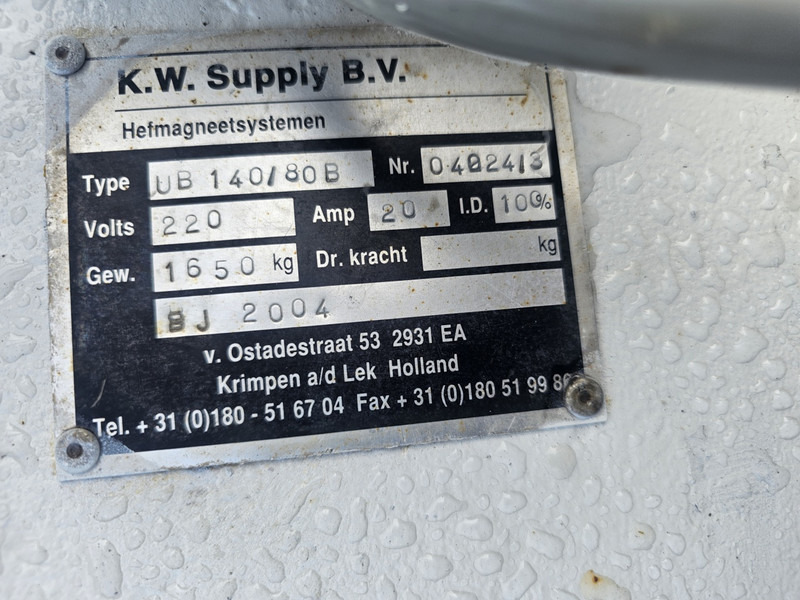 Kw supply schrootmagneet scrap magnet sennebogen fuchs liebherr lh - ملحقات - آلات البناء: صور 5 Kw supply schrootmagneet scrap magnet sennebogen fuchs liebherr lh - ملحقات - آلات البناء: صور 5