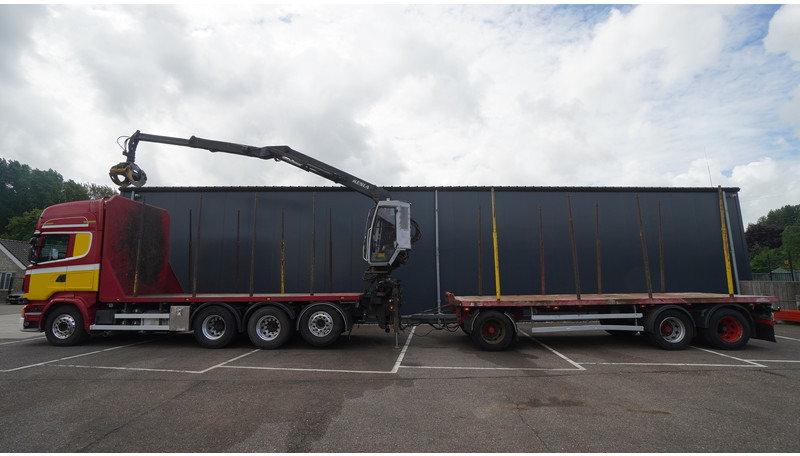 Scania R 580 V8 8X4 LOGTRANSPORT COMBI WITH MTDK YEAR 2012 TRAILER KESLA 46 CRANE - شاحنة قطع الأشجار, شاحنة كرين: صور 1 Scania R 580 V8 8X4 LOGTRANSPORT COMBI WITH MTDK YEAR 2012 TRAILER KESLA 46 CRANE - شاحنة قطع الأشجار, شاحنة كرين: صور 1