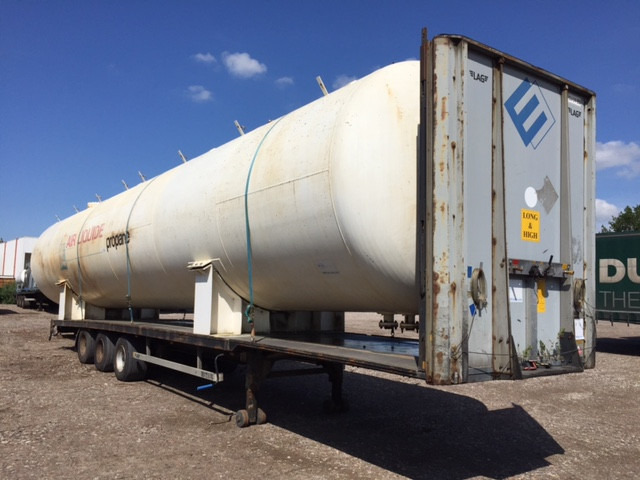 Visser Gastank 100m3(50ton) - Gas, Gaz, LPG, GPL, Propane, Butane tank ±65 ton according standard norms Used tank- on flatbed trailer ID 1.022 - آلات البناء: صور 1 Visser Gastank 100m3(50ton) - Gas, Gaz, LPG, GPL, Propane, Butane tank ±65 ton according standard norms Used tank- on flatbed trailer ID 1.022 - آلات البناء: صور 1