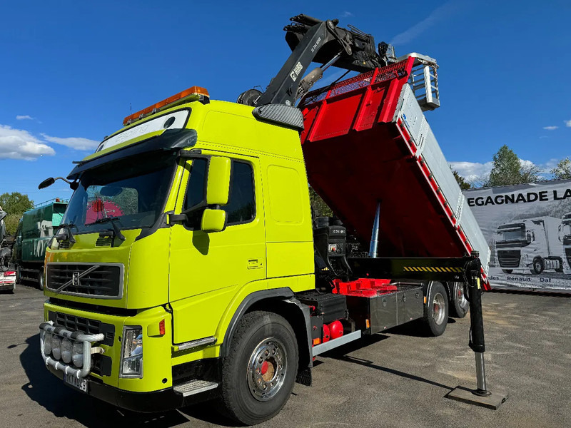 Volvo FM 6x2, Tipper + Crane and Skylift, 2009 - قلابات, شاحنة كرين: صور 3 Volvo FM 6x2, Tipper + Crane and Skylift, 2009 - قلابات, شاحنة كرين: صور 3