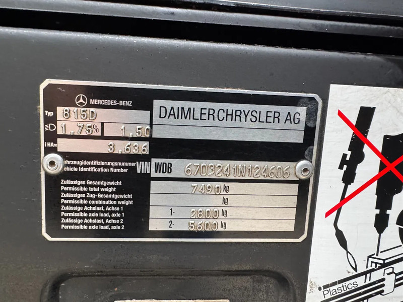الشاسيه شاحنة Mercedes-Benz VARIO 815D **CHASSIS-VARIO 815D**: صور 12