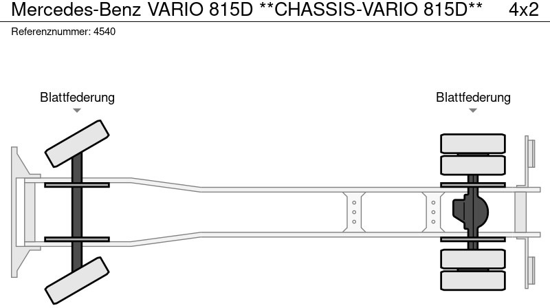 الشاسيه شاحنة Mercedes-Benz VARIO 815D **CHASSIS-VARIO 815D**: صور 20