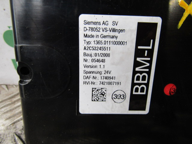 DAF XF 105 BBM-L ECU P/NO 1740941 - كتلة التحكم - شاحنة: صور 2 DAF XF 105 BBM-L ECU P/NO 1740941 - كتلة التحكم - شاحنة: صور 2