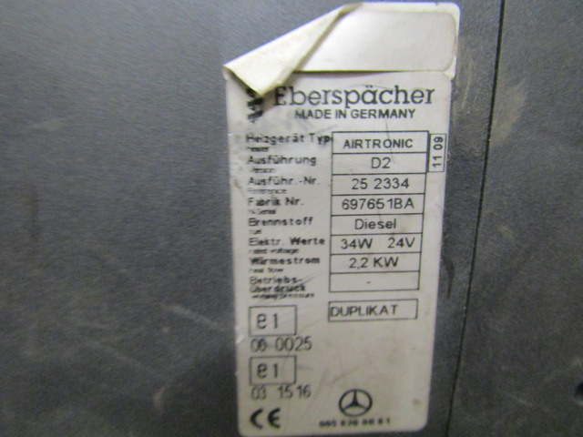 EBERSPACHER “AIRTRONIC” NIGHT HEATER TYPE D2 & D1LC CHOICE AVAILABLE SUITS MAN AND MERCEDES - الكابينة والداخلية - شاحنة: صور 3 EBERSPACHER “AIRTRONIC” NIGHT HEATER TYPE D2 & D1LC CHOICE AVAILABLE SUITS MAN AND MERCEDES - الكابينة والداخلية - شاحنة: صور 3