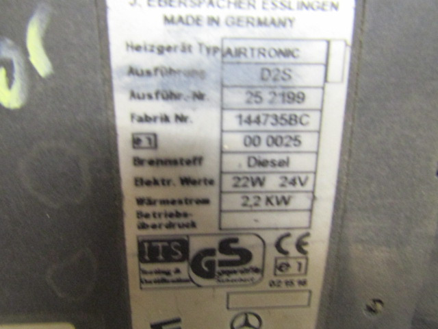 EBERSPACHER “AIRTRONIC” NIGHT HEATER TYPE D2 & D1LC CHOICE AVAILABLE SUITS MAN AND MERCEDES - الكابينة والداخلية - شاحنة: صور 4 EBERSPACHER “AIRTRONIC” NIGHT HEATER TYPE D2 & D1LC CHOICE AVAILABLE SUITS MAN AND MERCEDES - الكابينة والداخلية - شاحنة: صور 4