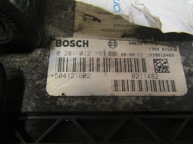 IVECO DAILY 3.0 (FICE 3481C) ECU KIT COMPLETE P/NO BOSCH 0281020193 - كتلة التحكم - شاحنة: صور 2 IVECO DAILY 3.0 (FICE 3481C) ECU KIT COMPLETE P/NO BOSCH 0281020193 - كتلة التحكم - شاحنة: صور 2