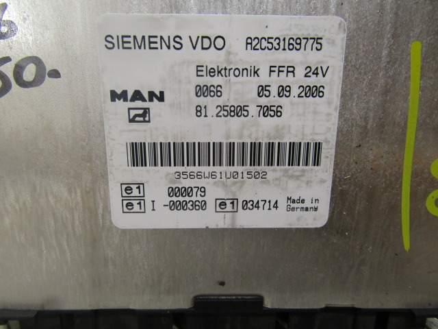 MAN TGL / TGM FFR UNIT ECU 81.25805.7056 - كتلة التحكم - شاحنة: صور 2 MAN TGL / TGM FFR UNIT ECU 81.25805.7056 - كتلة التحكم - شاحنة: صور 2