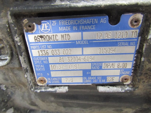 MAN TGM / TGS ASTRONIC MID 12AS 1210.70 GEARBOX - علبة التروس - شاحنة: صور 2 MAN TGM / TGS ASTRONIC MID 12AS 1210.70 GEARBOX - علبة التروس - شاحنة: صور 2