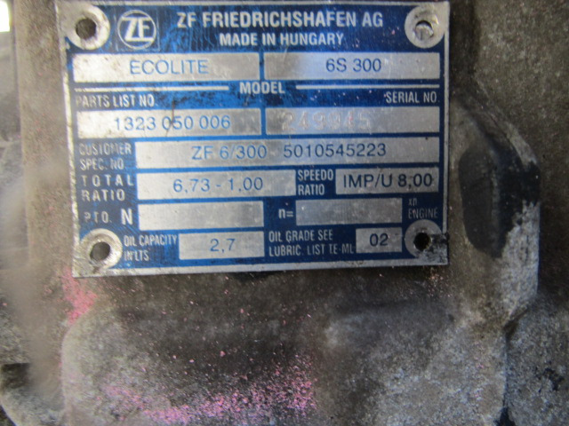 RENAULT MASCOTT 6 SPEED ZF 6S300 GEARBOX - علبة التروس - شاحنة: صور 3 RENAULT MASCOTT 6 SPEED ZF 6S300 GEARBOX - علبة التروس - شاحنة: صور 3