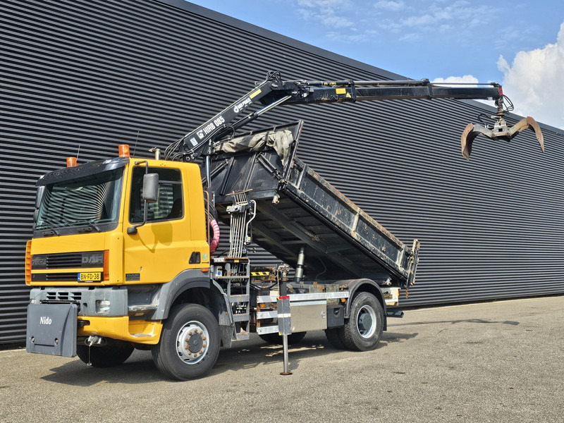 DAF CF 75.250 4X4 / HIAB CRANE + TIPPER / MANUAL / SPRING - شاحنة, شاحنة كرين: صور 1 DAF CF 75.250 4X4 / HIAB CRANE + TIPPER / MANUAL / SPRING - شاحنة, شاحنة كرين: صور 1