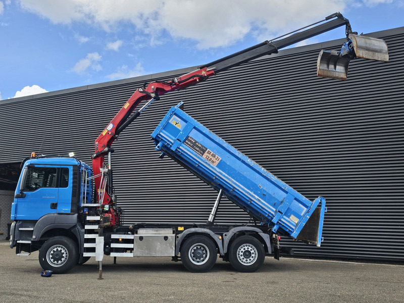 MAN TGS 28.400 6X4-4 BL / CRANE + 2 SIDE TIPPER - قلابات, شاحنة كرين: صور 2 MAN TGS 28.400 6X4-4 BL / CRANE + 2 SIDE TIPPER - قلابات, شاحنة كرين: صور 2