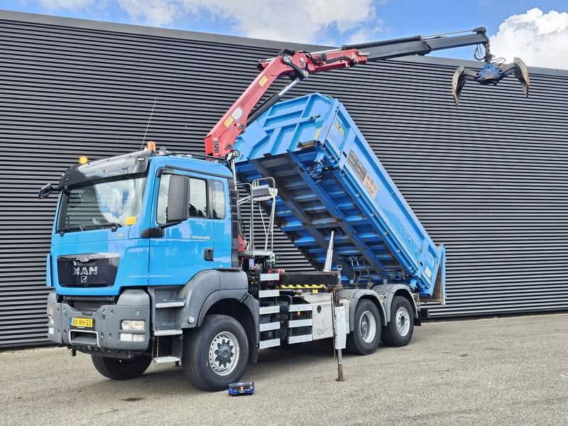 MAN TGS 28.400 6X4-4 BL / CRANE + 2 SIDE TIPPER - قلابات, شاحنة كرين: صور 1 MAN TGS 28.400 6X4-4 BL / CRANE + 2 SIDE TIPPER - قلابات, شاحنة كرين: صور 1