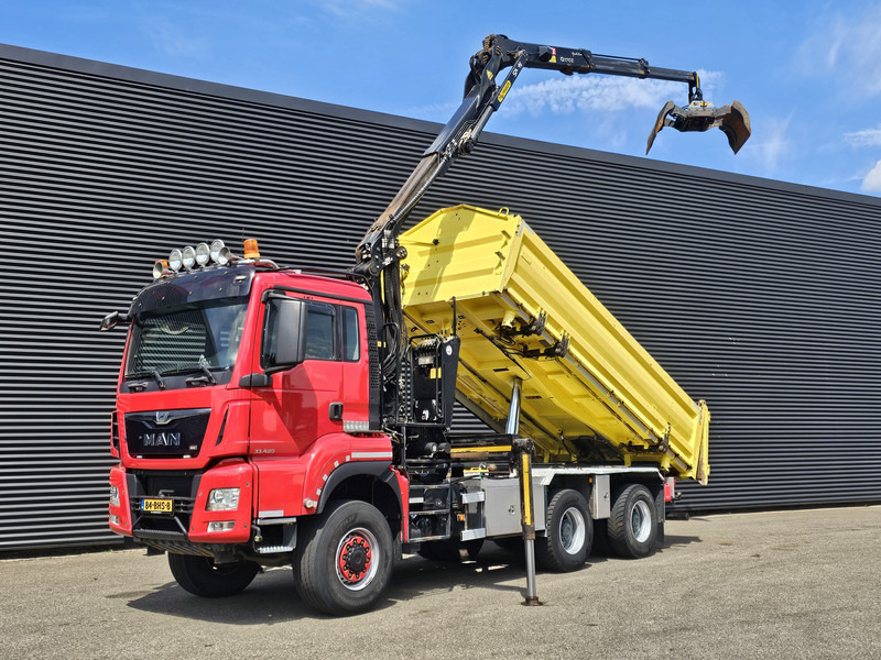 MAN TGS 33.480 6x6 / PALFINGER Z CRANE / 2 SIDE TIPPER - قلابات, شاحنة كرين: صور 1 MAN TGS 33.480 6x6 / PALFINGER Z CRANE / 2 SIDE TIPPER - قلابات, شاحنة كرين: صور 1