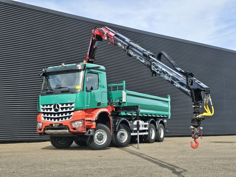 Mercedes-Benz AROCS 4145 / 8X6 / TIPPER + HMF CRANE - شاحنة كرين: صور 2 Mercedes-Benz AROCS 4145 / 8X6 / TIPPER + HMF CRANE - شاحنة كرين: صور 2