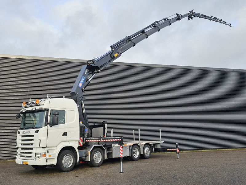 Scania R480 8X2 / HMF 60 t/m + JIB / RETARDER - شاحنات مسطحة, شاحنة كرين: صور 1 Scania R480 8X2 / HMF 60 t/m + JIB / RETARDER - شاحنات مسطحة, شاحنة كرين: صور 1