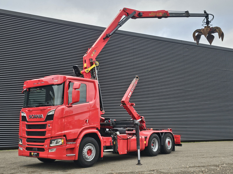 Scania R520 V8 6x2/4 / EPSILON CRANE + HOOKLIFT - شاحنة ذات الخطاف, شاحنة كرين: صور 1 Scania R520 V8 6x2/4 / EPSILON CRANE + HOOKLIFT - شاحنة ذات الخطاف, شاحنة كرين: صور 1