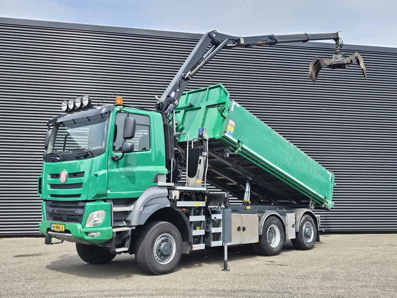 Tatra T158/II 6X6 / HMF Z CRANE + 2 SIDE TIPPER - قلابات, شاحنة كرين: صور 1 Tatra T158/II 6X6 / HMF Z CRANE + 2 SIDE TIPPER - قلابات, شاحنة كرين: صور 1