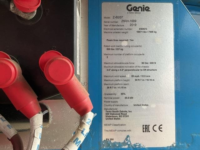 Genie Z60/37 - رافعات سلة مفصلية: صور 5 Genie Z60/37 - رافعات سلة مفصلية: صور 5