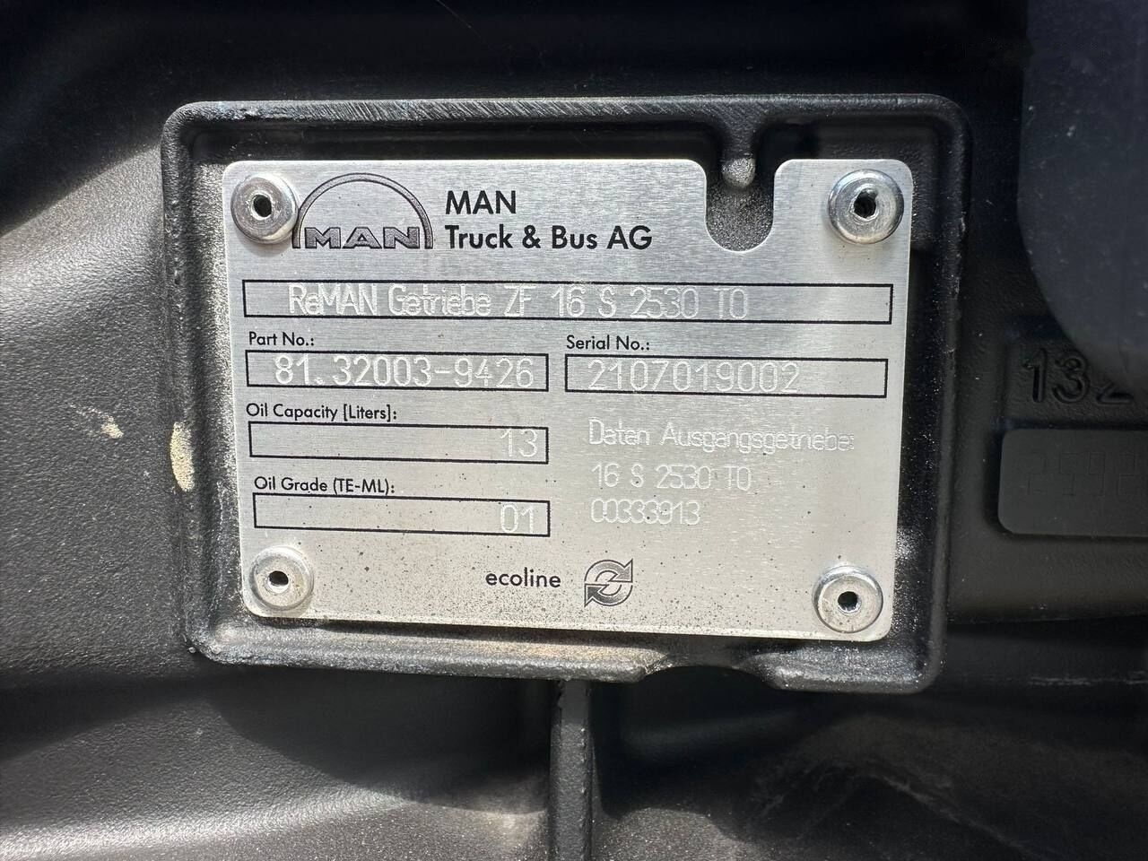 MAN 16 S 2530 TO MAN - علبة التروس - شاحنة: صور 2 MAN 16 S 2530 TO MAN - علبة التروس - شاحنة: صور 2