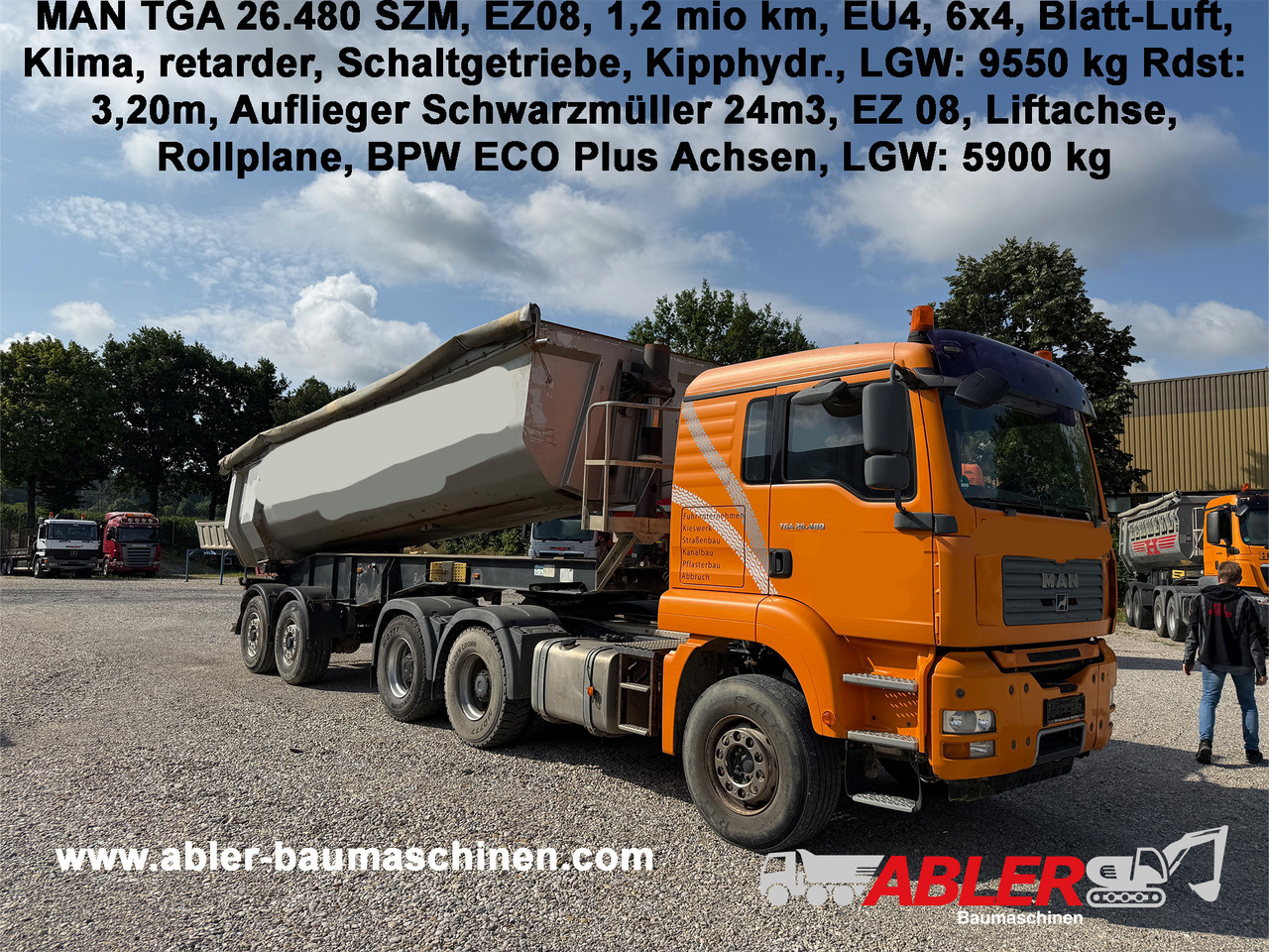 MAN TGA 26.480 6x4 SZM mit Kippauflieger - قلابات: صور 1 MAN TGA 26.480 6x4 SZM mit Kippauflieger - قلابات: صور 1