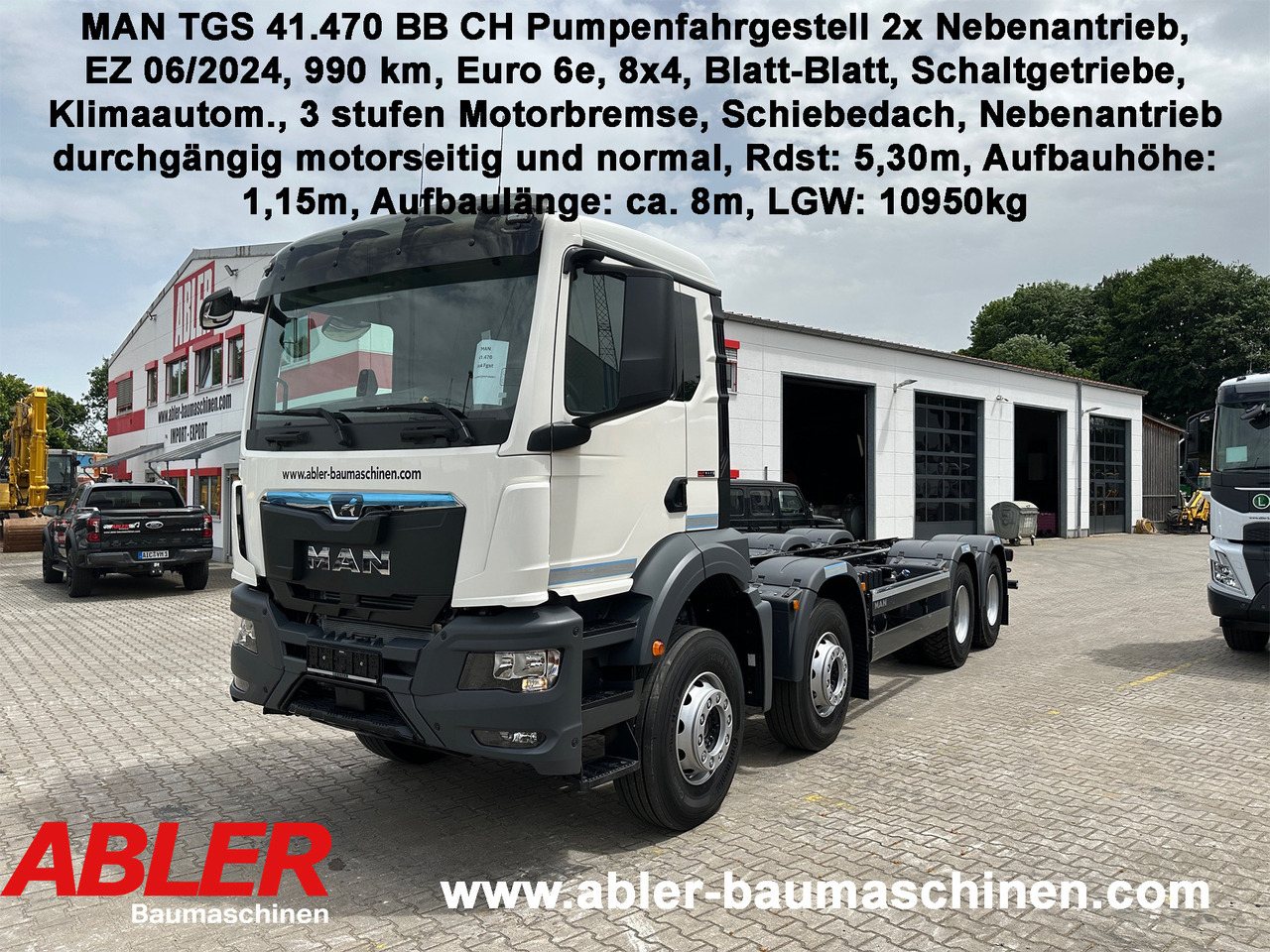 MAN TGS 41.470 8x4 BB CH Pumpenfahrgestell 2x Nebenatrieb - الشاسيه شاحنة: صور 1 MAN TGS 41.470 8x4 BB CH Pumpenfahrgestell 2x Nebenatrieb - الشاسيه شاحنة: صور 1