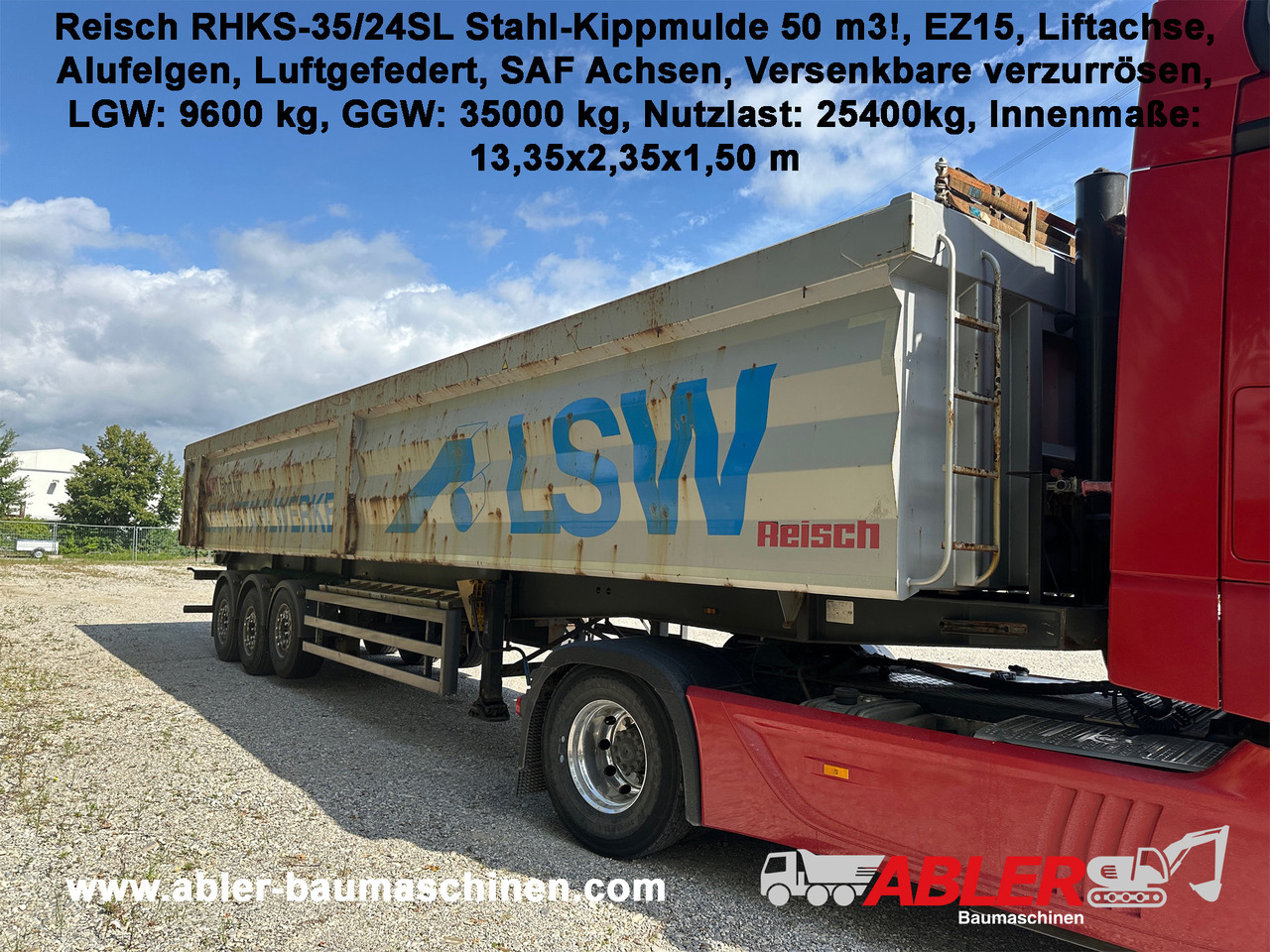 Reisch RHKS-35/24SL Stahl Kippmulde 50 m3 Metallschrott - قلابة نصف مقطورة: صور 1 Reisch RHKS-35/24SL Stahl Kippmulde 50 m3 Metallschrott - قلابة نصف مقطورة: صور 1