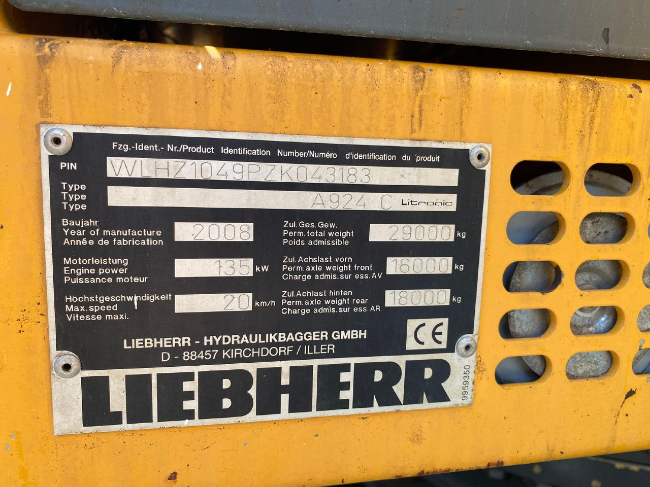 حفارة على عجلات Liebherr A924 C LIT: صور 10